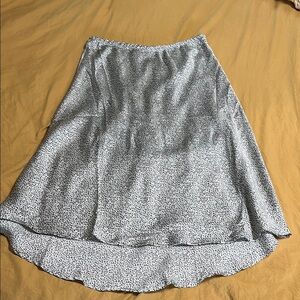 Sienna Sky Silver Midi A-Line Skirt